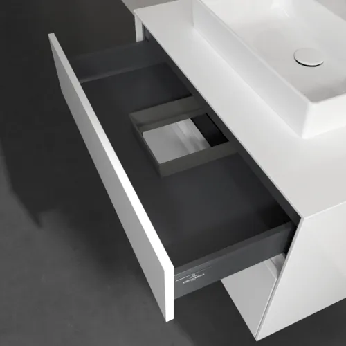 Bild von VILLEROY BOCH Collaro Waschbeckenunterschrank, 2 Auszüge, 800 x 548 x 500 mm, Glossy White / Glossy White #C06900DH