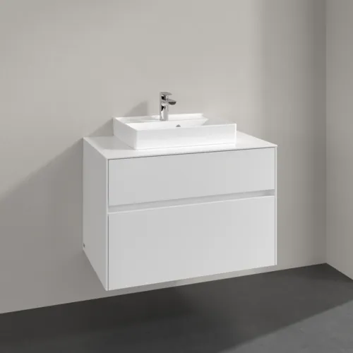Bild von VILLEROY BOCH Collaro Waschbeckenunterschrank, 2 Auszüge, 800 x 548 x 500 mm, Glossy White / Glossy White #C06900DH