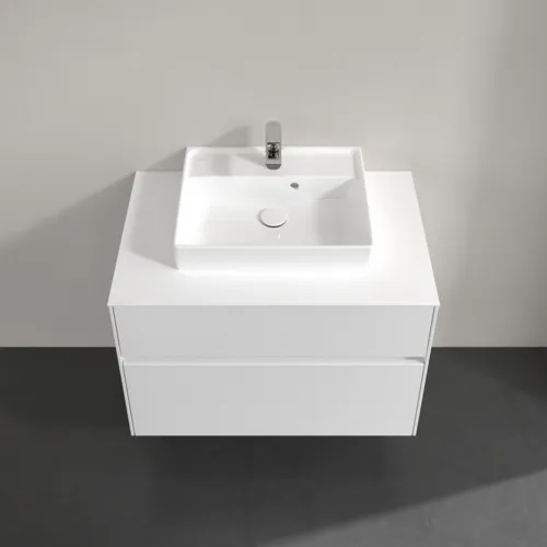 Bild von VILLEROY BOCH Collaro Waschbeckenunterschrank, 2 Auszüge, 800 x 548 x 500 mm, Glossy White / Glossy White #C06900DH