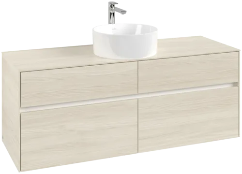 Bild von VILLEROY BOCH Collaro Waschbeckenunterschrank, 4 Auszüge, 1400 x 548 x 500 mm, White Oak / White Oak #C04500AA