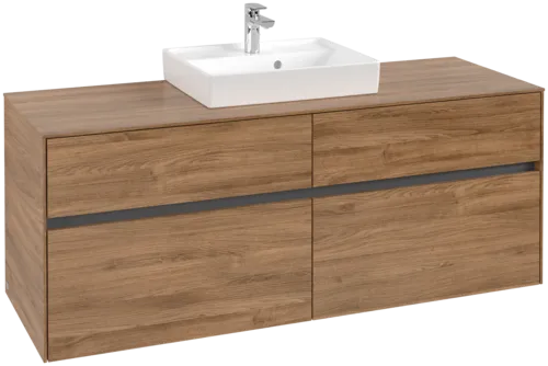 Bild von VILLEROY BOCH Collaro Waschbeckenunterschrank, 4 Auszüge, 1400 x 548 x 500 mm, Kansas Oak #C07300RH