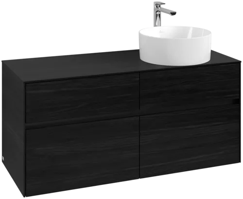 Bild von VILLEROY BOCH Collaro Waschbeckenunterschrank, mit Beleuchtung, 4 Auszüge, 1200 x 548 x 500 mm, Black Oak / Black Oak #C043B0AB