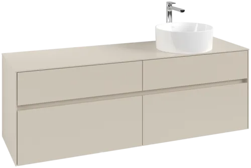 Bild von VILLEROY BOCH Collaro Waschbeckenunterschrank, 4 Auszüge, 1600 x 548 x 500 mm, Cashmere Grey / Cashmere Grey #C05100VN