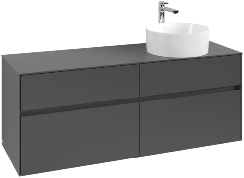 Bild von VILLEROY BOCH Collaro Waschbeckenunterschrank, mit Beleuchtung, 4 Auszüge, 1400 x 548 x 500 mm, Graphite / Graphite #C047B0VR