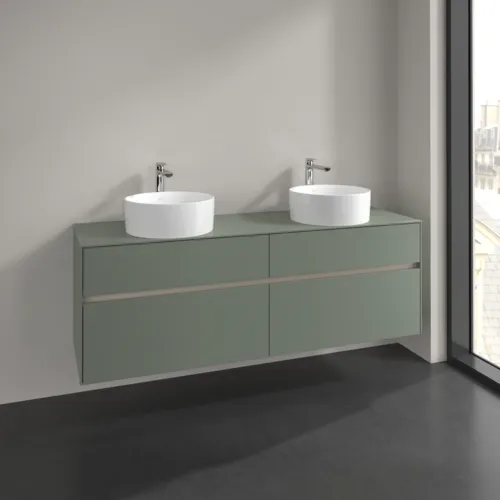 Bild von VILLEROY BOCH Collaro Waschbeckenunterschrank, 4 Auszüge, 1600 x 548 x 500 mm, Soft Green / Soft Green #C05200AF