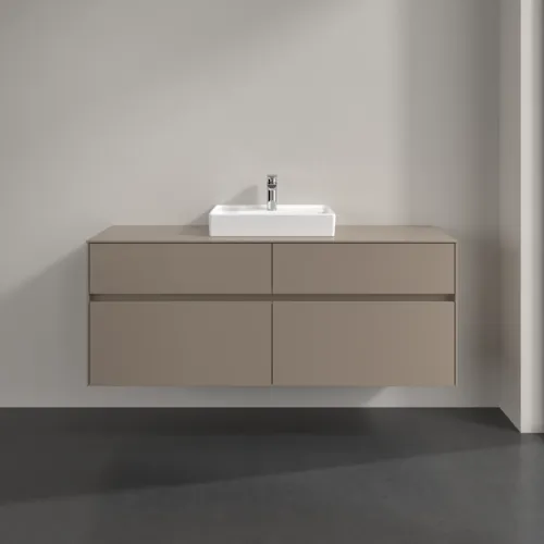 Bild von VILLEROY BOCH Collaro Waschbeckenunterschrank, 4 Auszüge, 1400 x 548 x 500 mm, Taupe / Taupe #C07300VM