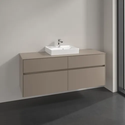 Bild von VILLEROY BOCH Collaro Waschbeckenunterschrank, 4 Auszüge, 1400 x 548 x 500 mm, Taupe / Taupe #C07300VM