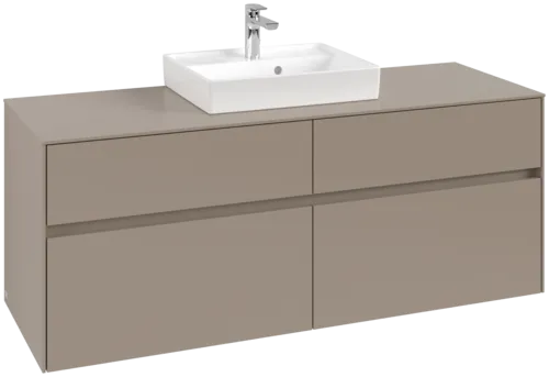 Bild von VILLEROY BOCH Collaro Waschbeckenunterschrank, 4 Auszüge, 1400 x 548 x 500 mm, Taupe / Taupe #C07300VM