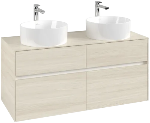 Bild von VILLEROY BOCH Collaro Waschbeckenunterschrank, 4 Auszüge, 1200 x 548 x 500 mm, White Oak / White Oak #C04400AA
