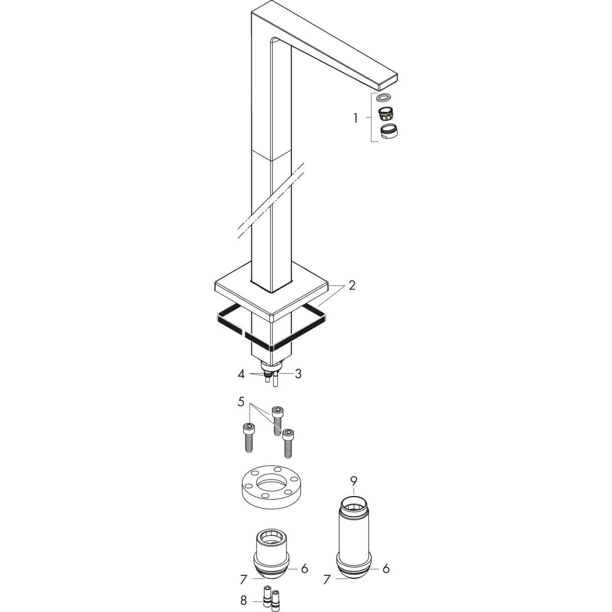 Bild von HANSGROHE Metropol Bath spout floor-standing Chrome 32531000