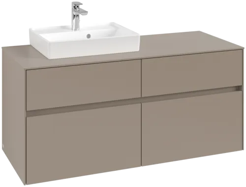 Bild von VILLEROY BOCH Collaro Waschbeckenunterschrank, mit Beleuchtung, 4 Auszüge, 1200 x 548 x 500 mm, Taupe / Taupe #C071B0VM