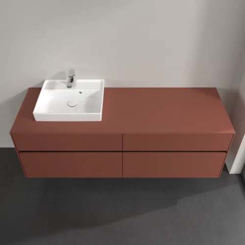 Bild von VILLEROY BOCH Collaro Waschbeckenunterschrank, 4 Auszüge, 1600 x 548 x 500 mm, Wine Red / Wine Red #C07800AH
