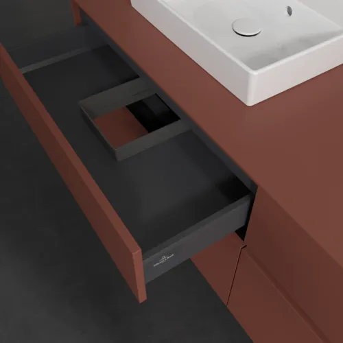 Bild von VILLEROY BOCH Collaro Waschbeckenunterschrank, 4 Auszüge, 1600 x 548 x 500 mm, Wine Red / Wine Red #C07800AH