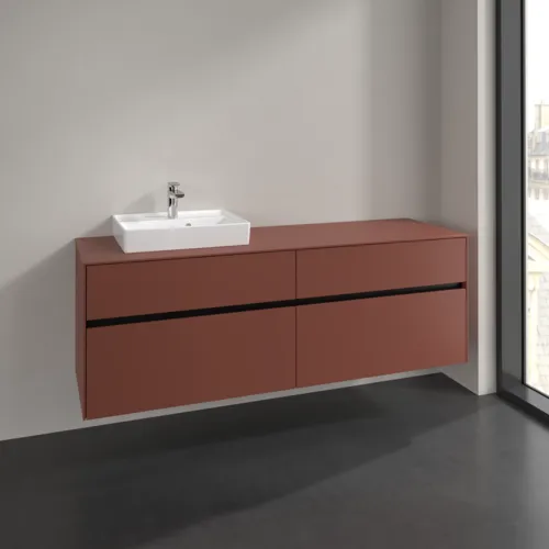 Bild von VILLEROY BOCH Collaro Waschbeckenunterschrank, 4 Auszüge, 1600 x 548 x 500 mm, Wine Red / Wine Red #C07800AH
