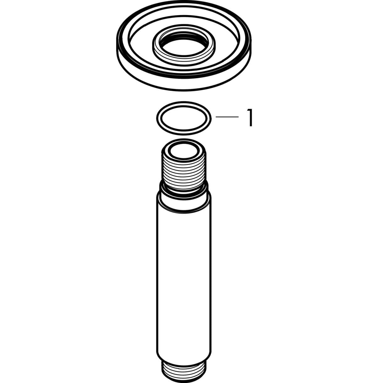 Picture of HANSGROHE Vernis Blend Ceiling connector 10 cm Chrome 27804000