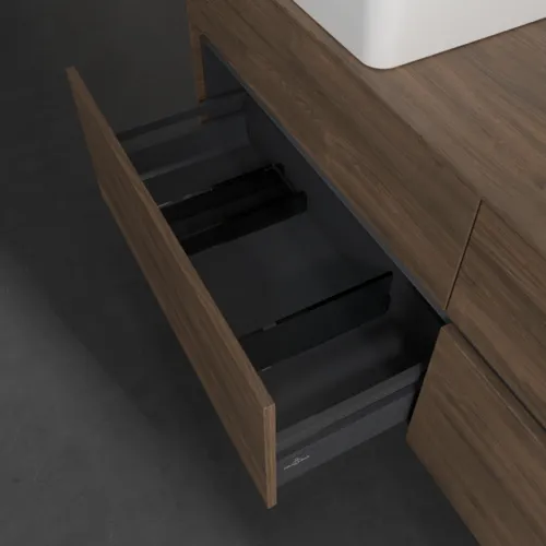 Bild von VILLEROY BOCH Collaro Waschbeckenunterschrank, mit Beleuchtung, 4 Auszüge, 1600 x 548 x 500 mm, Arizona Oak / Arizona Oak #C050B0VH