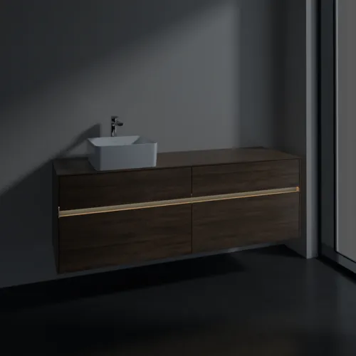 Bild von VILLEROY BOCH Collaro Waschbeckenunterschrank, mit Beleuchtung, 4 Auszüge, 1600 x 548 x 500 mm, Arizona Oak / Arizona Oak #C050B0VH