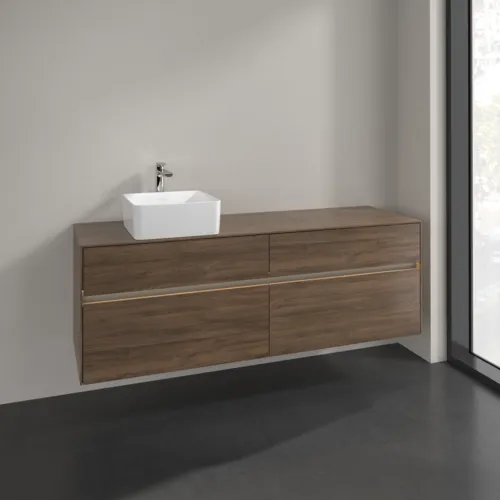 Bild von VILLEROY BOCH Collaro Waschbeckenunterschrank, mit Beleuchtung, 4 Auszüge, 1600 x 548 x 500 mm, Arizona Oak / Arizona Oak #C050B0VH