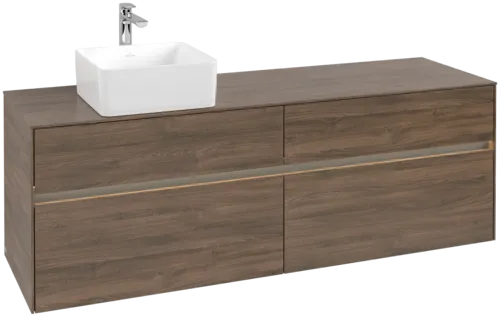 Bild von VILLEROY BOCH Collaro Waschbeckenunterschrank, mit Beleuchtung, 4 Auszüge, 1600 x 548 x 500 mm, Arizona Oak / Arizona Oak #C050B0VH