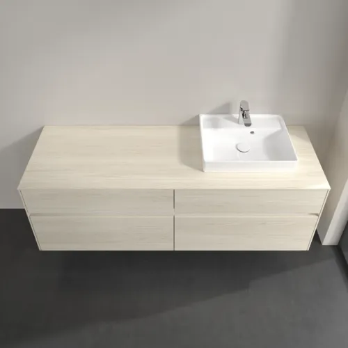 Bild von VILLEROY BOCH Collaro Waschbeckenunterschrank, 4 Auszüge, 1600 x 548 x 500 mm, White Oak / White Oak #C07900AA