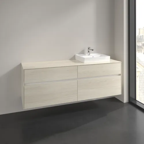 Bild von VILLEROY BOCH Collaro Waschbeckenunterschrank, 4 Auszüge, 1600 x 548 x 500 mm, White Oak / White Oak #C07900AA