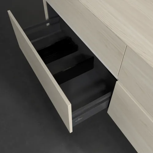 Bild von VILLEROY BOCH Collaro Waschbeckenunterschrank, 4 Auszüge, 1600 x 548 x 500 mm, White Oak / White Oak #C07900AA