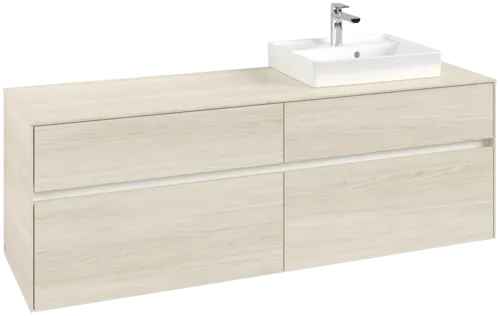 Bild von VILLEROY BOCH Collaro Waschbeckenunterschrank, 4 Auszüge, 1600 x 548 x 500 mm, White Oak / White Oak #C07900AA