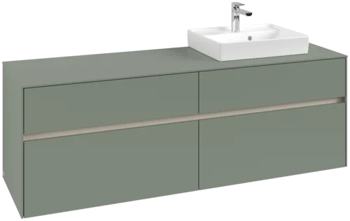 Bild von VILLEROY BOCH Collaro Waschbeckenunterschrank, 4 Auszüge, 1600 x 548 x 500 mm, Soft Green / Soft Green #C07900AF
