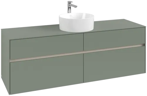 Bild von VILLEROY BOCH Collaro Waschbeckenunterschrank, mit Beleuchtung, 4 Auszüge, 1600 x 548 x 500 mm, Soft Green / Soft Green #C049B0AF