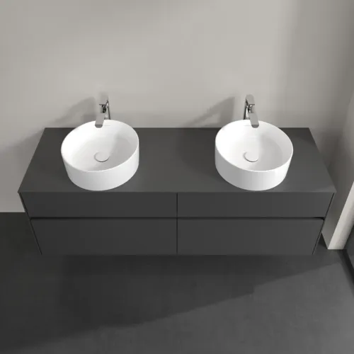 Bild von VILLEROY BOCH Collaro Waschbeckenunterschrank, mit Beleuchtung, 4 Auszüge, 1600 x 548 x 500 mm, Graphite / Graphite #C052B0VR