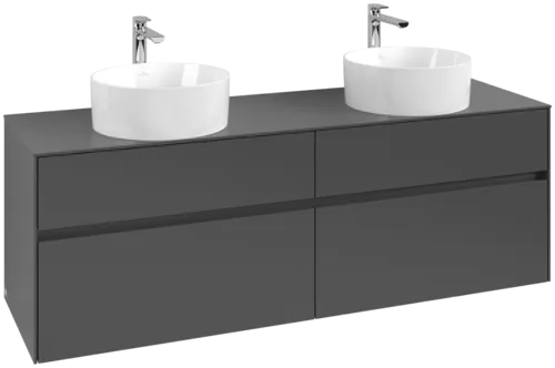 Bild von VILLEROY BOCH Collaro Waschbeckenunterschrank, mit Beleuchtung, 4 Auszüge, 1600 x 548 x 500 mm, Graphite / Graphite #C052B0VR