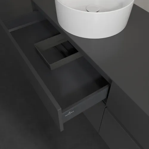Bild von VILLEROY BOCH Collaro Waschbeckenunterschrank, mit Beleuchtung, 4 Auszüge, 1600 x 548 x 500 mm, Graphite / Graphite #C052B0VR