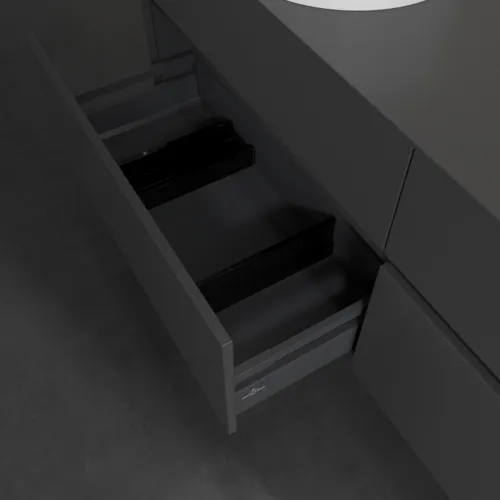 Bild von VILLEROY BOCH Collaro Waschbeckenunterschrank, mit Beleuchtung, 4 Auszüge, 1600 x 548 x 500 mm, Graphite / Graphite #C052B0VR