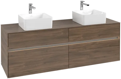 Bild von VILLEROY BOCH Collaro Waschbeckenunterschrank, mit Beleuchtung, 4 Auszüge, 1600 x 548 x 500 mm, Arizona Oak / Arizona Oak #C052B0VH