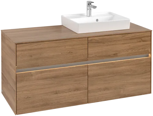 Bild von VILLEROY BOCH Collaro Waschbeckenunterschrank, mit Beleuchtung, 4 Auszüge, 1200 x 548 x 500 mm, Kansas Oak #C072B0RH