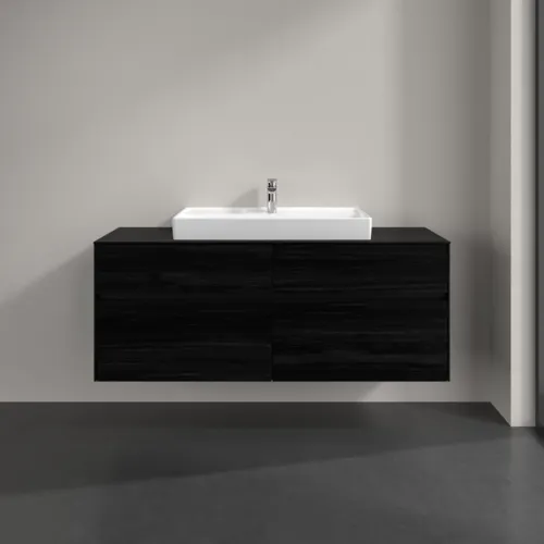Bild von VILLEROY BOCH Collaro Waschbeckenunterschrank, 4 Auszüge, 1400 x 548 x 500 mm, Black Oak / Black Oak #C08800AB
