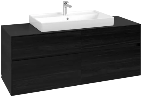 Bild von VILLEROY BOCH Collaro Waschbeckenunterschrank, 4 Auszüge, 1400 x 548 x 500 mm, Black Oak / Black Oak #C08800AB