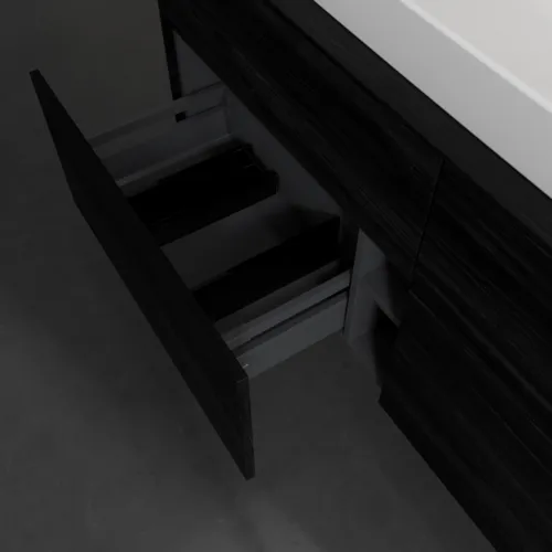Bild von VILLEROY BOCH Collaro Waschbeckenunterschrank, 4 Auszüge, 1400 x 548 x 500 mm, Black Oak / Black Oak #C08800AB