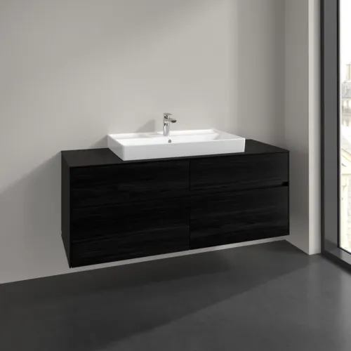 Bild von VILLEROY BOCH Collaro Waschbeckenunterschrank, 4 Auszüge, 1400 x 548 x 500 mm, Black Oak / Black Oak #C08800AB
