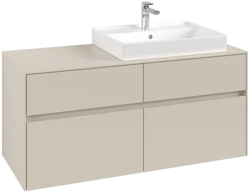 Bild von VILLEROY BOCH Collaro Waschbeckenunterschrank, mit Beleuchtung, 4 Auszüge, 1200 x 548 x 500 mm, Cashmere Grey / Cashmere Grey #C083B0VN
