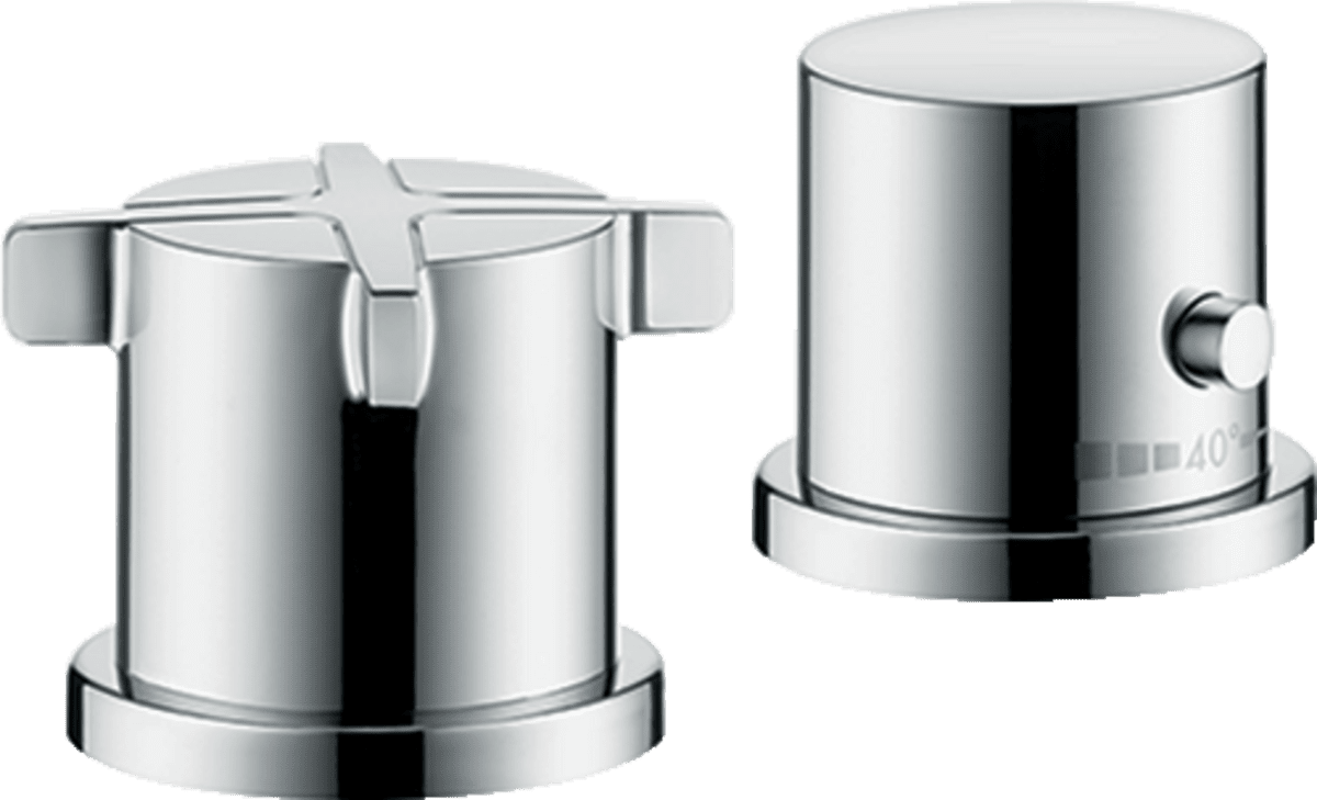 Picture of HANSGROHE AXOR Citterio E 2-hole rim mounted thermostatic bath mixer #36412000 - Chrome