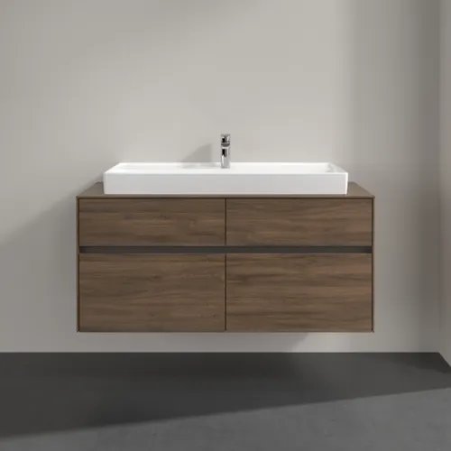 Bild von VILLEROY BOCH Collaro Waschbeckenunterschrank, mit Beleuchtung, 4 Auszüge, 1200 x 548 x 500 mm, Arizona Oak / Arizona Oak #C091B0VH