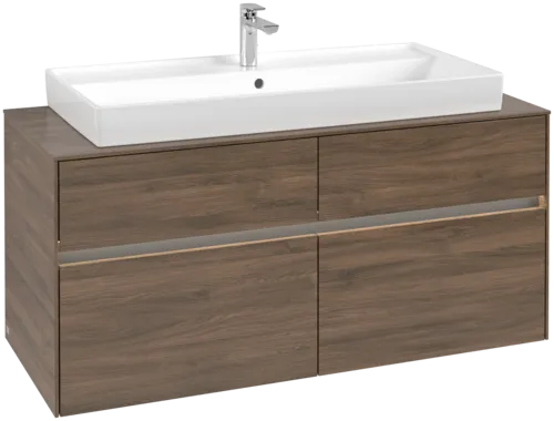 Bild von VILLEROY BOCH Collaro Waschbeckenunterschrank, mit Beleuchtung, 4 Auszüge, 1200 x 548 x 500 mm, Arizona Oak / Arizona Oak #C091B0VH