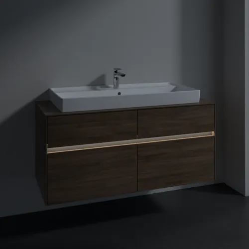 Bild von VILLEROY BOCH Collaro Waschbeckenunterschrank, mit Beleuchtung, 4 Auszüge, 1200 x 548 x 500 mm, Arizona Oak / Arizona Oak #C091B0VH