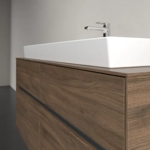 Bild von VILLEROY BOCH Collaro Waschbeckenunterschrank, mit Beleuchtung, 4 Auszüge, 1200 x 548 x 500 mm, Arizona Oak / Arizona Oak #C091B0VH