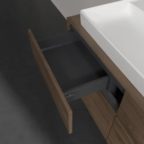 Bild von VILLEROY BOCH Collaro Waschbeckenunterschrank, mit Beleuchtung, 4 Auszüge, 1200 x 548 x 500 mm, Arizona Oak / Arizona Oak #C091B0VH