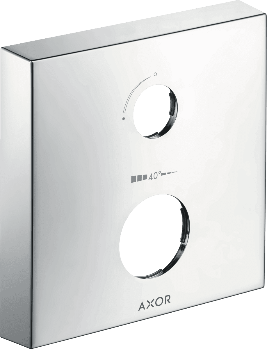 Bild von HANSGROHE Verlängerungsrosette eckig 2-Loch mit Mengenregulierungspfeil #14970000 - Chrom