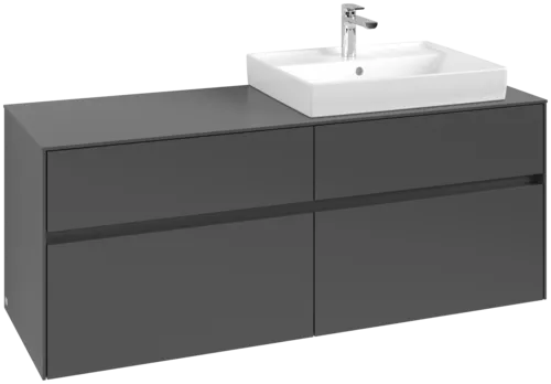Bild von VILLEROY BOCH Collaro Waschbeckenunterschrank, 4 Auszüge, 1400 x 548 x 500 mm, Graphite / Graphite #C08600VR