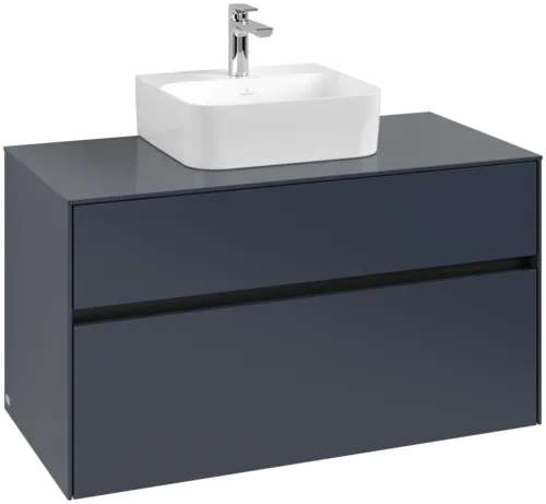Bild von VILLEROY BOCH Collaro Waschbeckenunterschrank, 2 Auszüge, 1000 x 548 x 500 mm, Marine Blue / Marine Blue #C09400VQ
