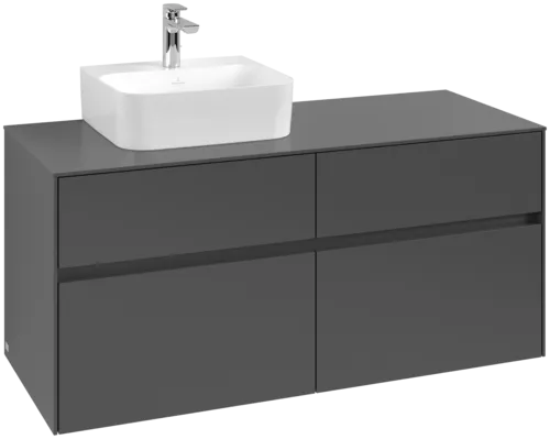 Bild von VILLEROY BOCH Collaro Waschbeckenunterschrank, mit Beleuchtung, 4 Auszüge, 1200 x 548 x 500 mm, Graphite / Graphite #C098B0VR